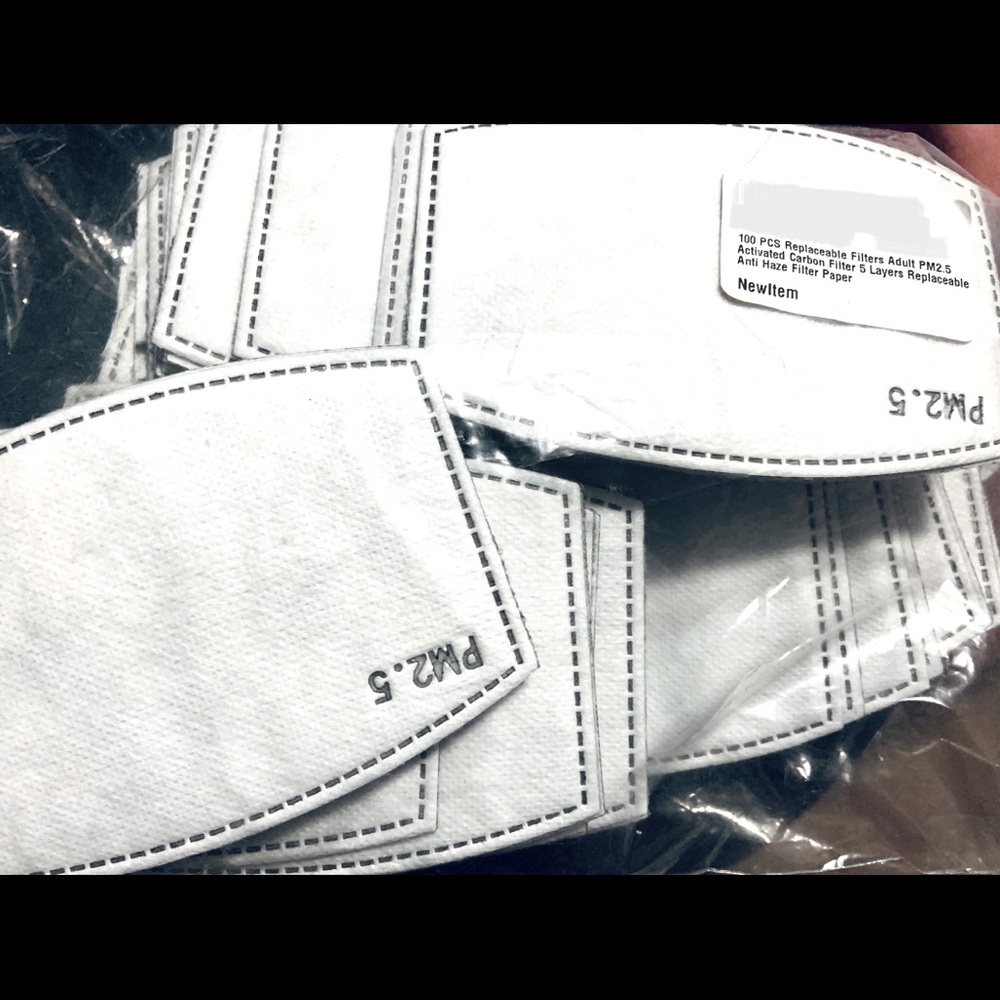 **NEW** 200 THICK pcs replaceable activated carbon filters adult PM 2.5